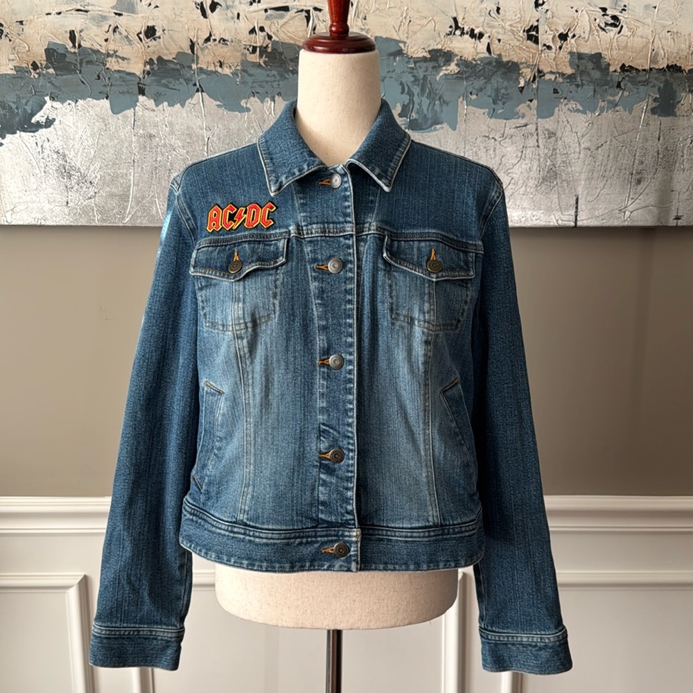 Women’s ACDC Blue Jean Denim Jacket Size 12